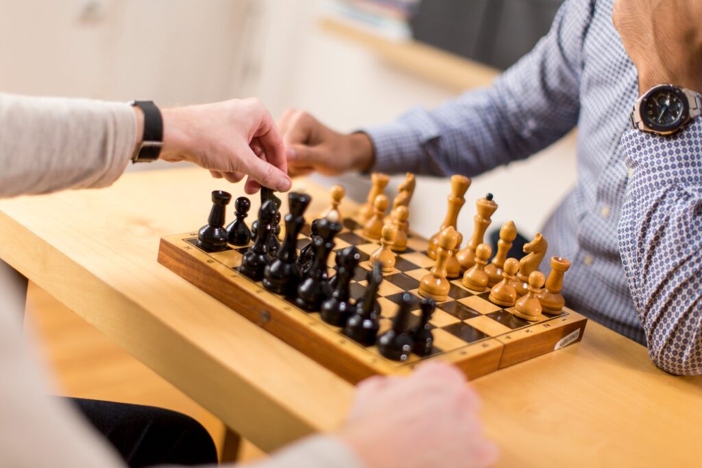 Man playing chess